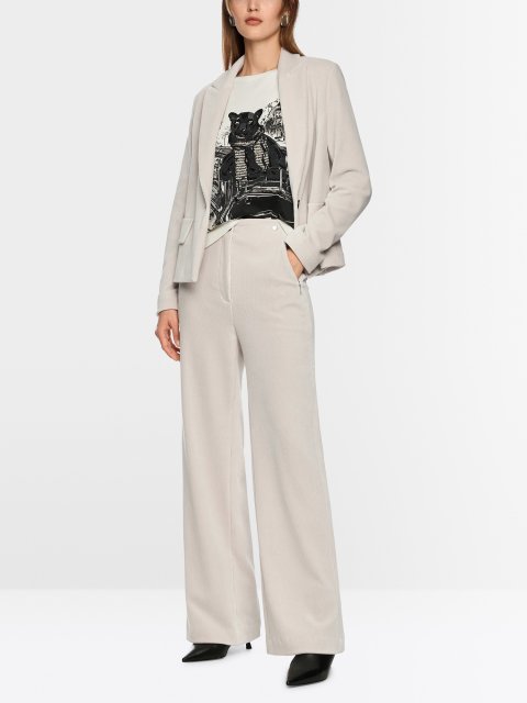 Cерые брюки MARC CAIN из хлопка: фото 4 - Invogue