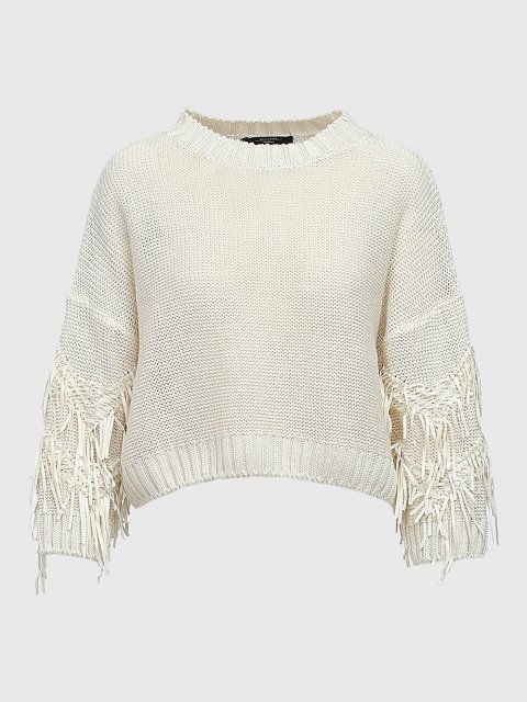 Кремовый свитер WEEKEND MAX MARA: фото - Invogue