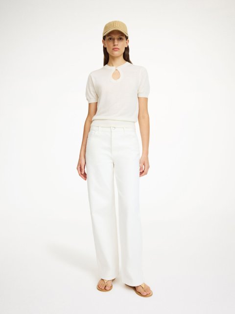 Белый свитер By Malene Birger из смеси шерсти и шелка: фото 3 - Invogue