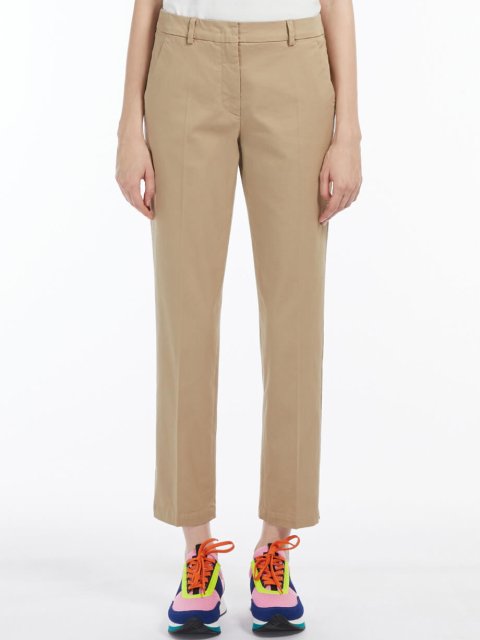 Бежевые брюки WEEKEND MAX MARA: фото 2 - Invogue