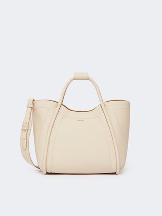 Белая сумка MAX MARA из мягкой кожи: фото - Invogue