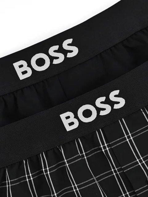 Чорні боксери BOSS 2 пари: фото 2 - Invogue