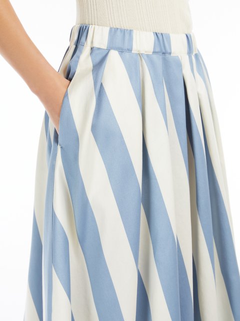 Юбка в полоску Weekend Max Mara из хлопка и шелка: фото 4 - Invogue