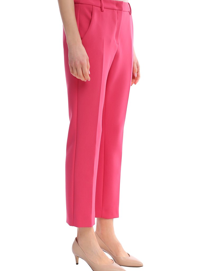 Тёмно-розовые брюки WEEKEND MAX MARA: фото 3 - Invogue
