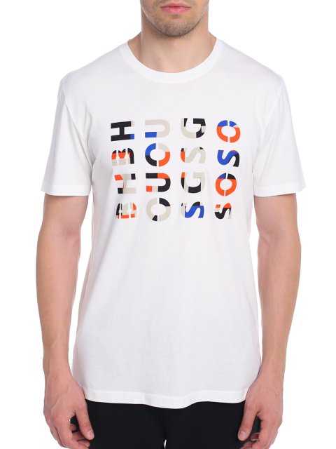 Белая футболка BOSS: фото 3 - Invogue