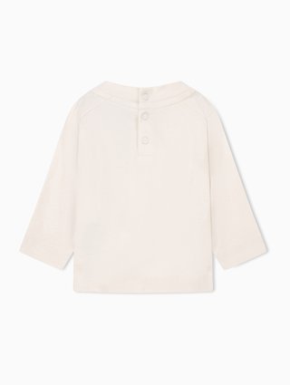 Кремовый джемпер Emporio Armani из хлопка: фото 1 - Invogue