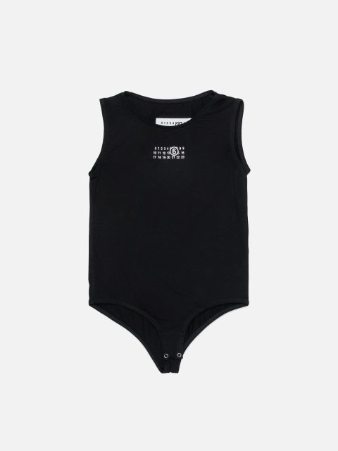 Черное боди MM6 Maison Margiela: фото - Invogue