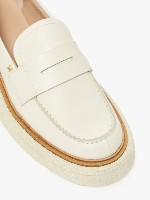 Белые лоферы Max Mara из кожи: фото 3 - Invogue