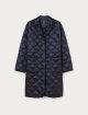 Темно-синее пальто MARINA RINALDI стеганое: фото - Invogue