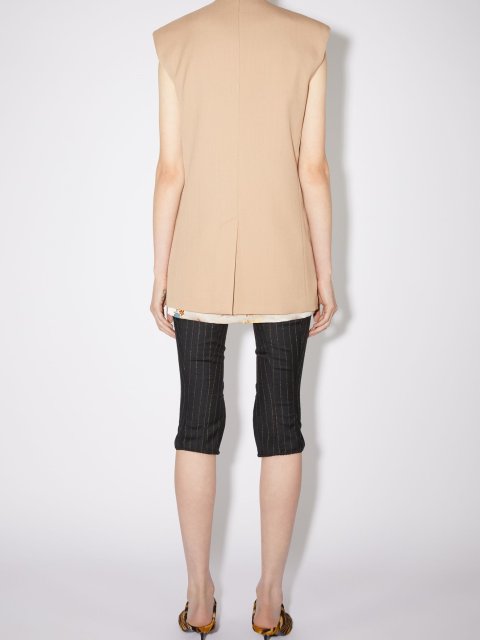 Бежевий жакет Acne Studios на ґудзиках: фото 2 - Invogue