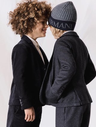 Сині штани EMPORIO ARMANI класичного крою: фото 3 - Invogue