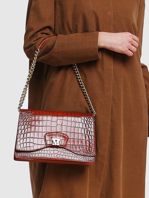 Красная сумка MAX MARA: фото 3 - Invogue