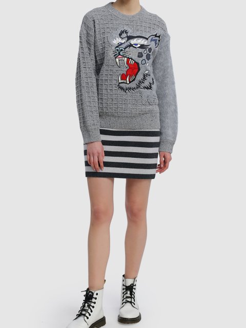 Чёрная юбка KENZO: фото 1 - Invogue