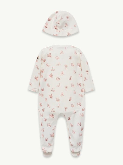 Комбінезон та шапочка MONCLER ENFANT з бавовняного інтерлоку: фото 1 - Invogue