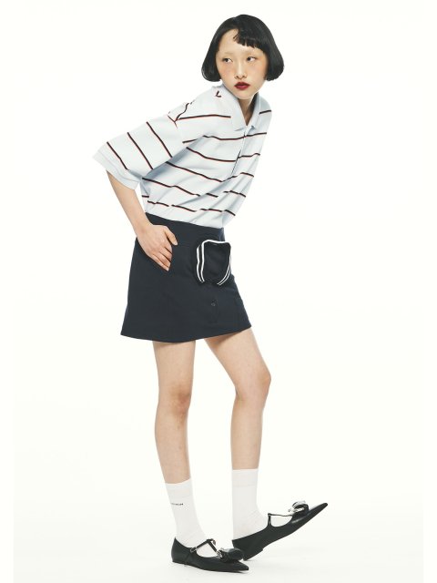 Синее  поло PUSHBUTTON из хлопка: фото 2 - Invogue