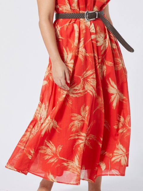 Красное платье Marina Rinaldi хлопковое: фото 4 - Invogue