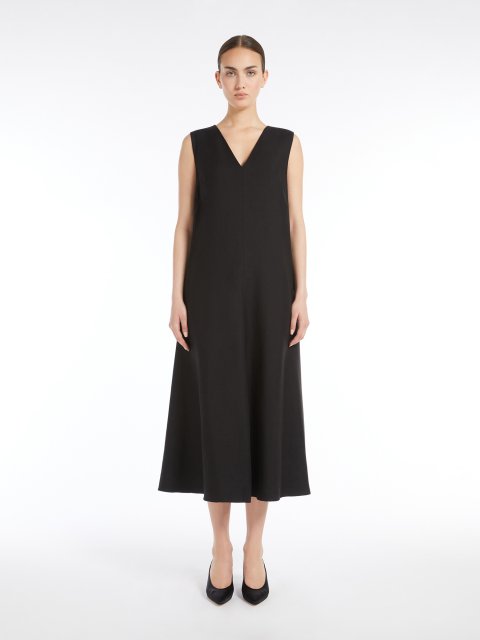 Чорна сукня Weekend Max Mara з віскози та льону: фото 3 - Invogue