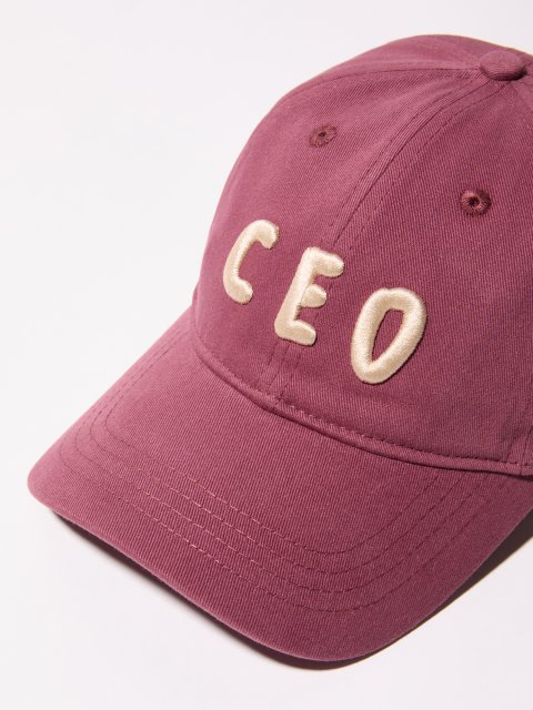 Бордова кепка MAX&CO з бавовни: фото 3 - Invogue