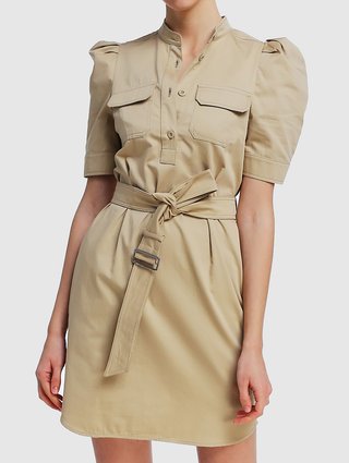 Бежевое платье WEEKEND MAX MARA: фото 3 - Invogue