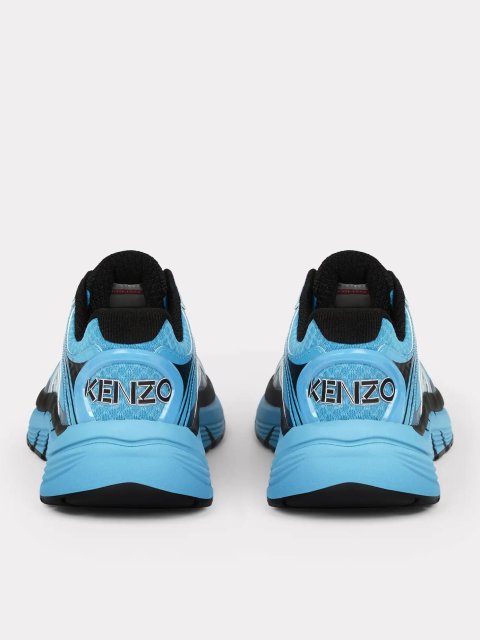 Голубые сникерсы KENZO с эмблемой: фото 2 - Invogue
