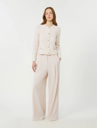 Молочные брюки WEEKEND MAX MARA из смеси шерсти: фото 1 - Invogue