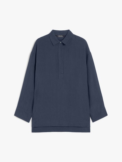 Синя сорочка Max Mara з льону: фото - Invogue