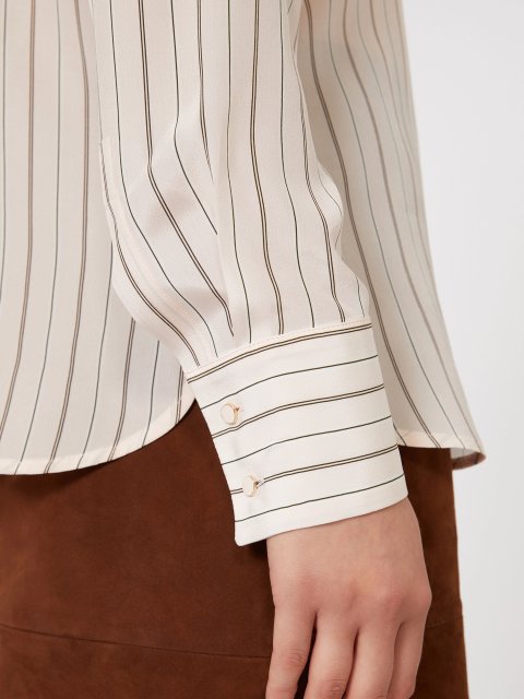 Рожева сорочка MAX MARA з чистого шовку: фото 4 - Invogue