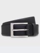 Чорний ремінь BOSS зі шкіри: фото - Invogue