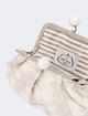 Біла сумка Pasticcino Weekend Max Mara з льону та бавовни: фото 5 - Invogue