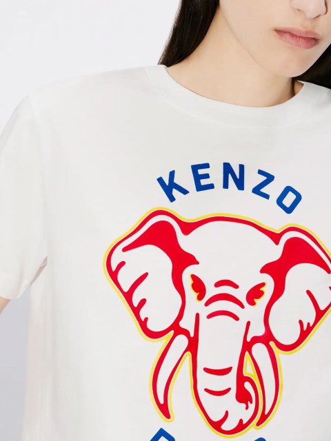 Белая футболка KENZO: фото 3 - Invogue