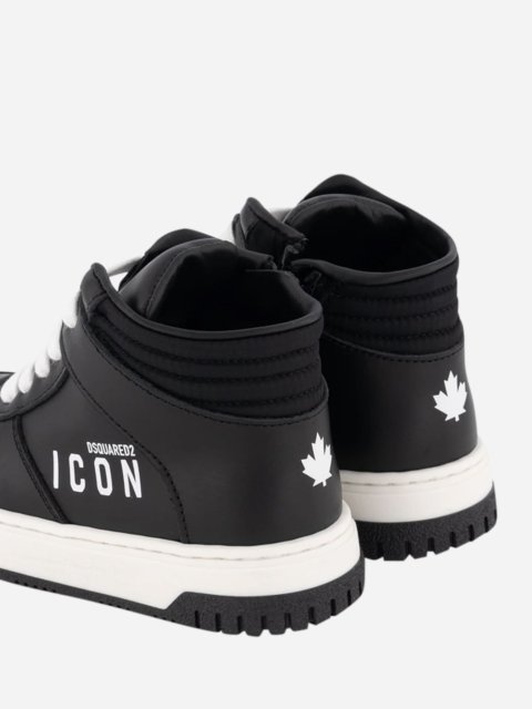 Чорні кеди DSQUARED KID з логотипом: фото 3 - Invogue