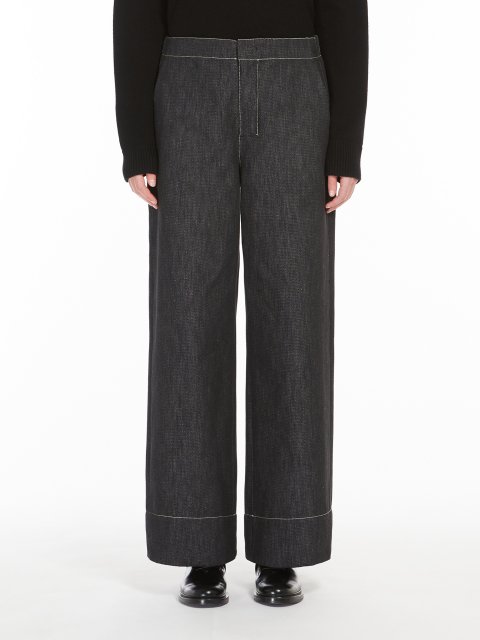 Чорні брюки Max Mara з ефектом деніму: фото 1 - Invogue