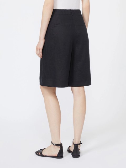 Чорні бермуди Max Mara з лляного полотна: фото 3 - Invogue