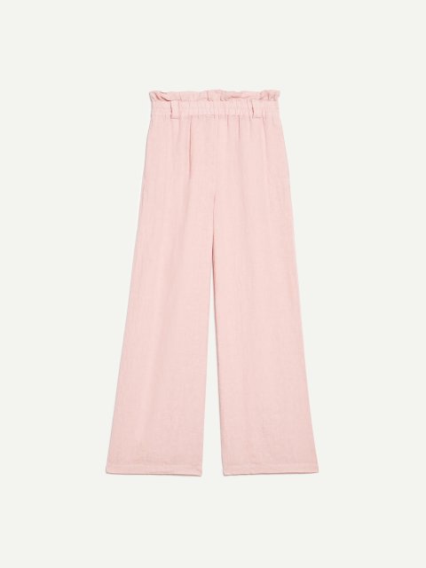 Розовые брюки Max&Co из льна: фото - Invogue