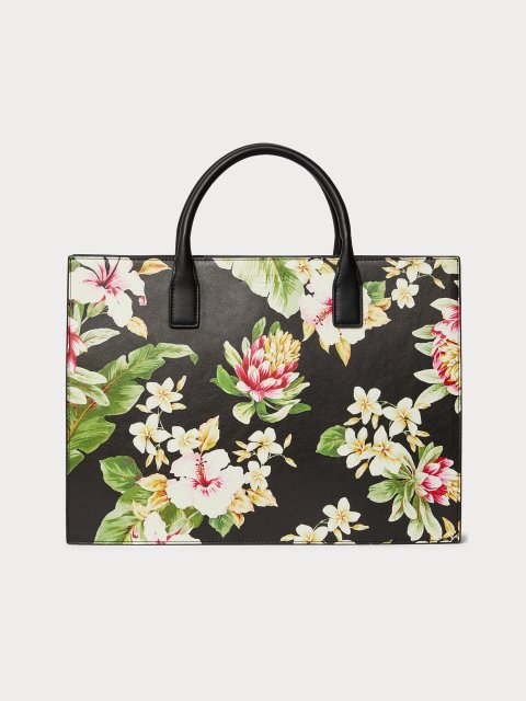 Черная сумка Marina Rinaldi с цветочным принтом: фото - Invogue