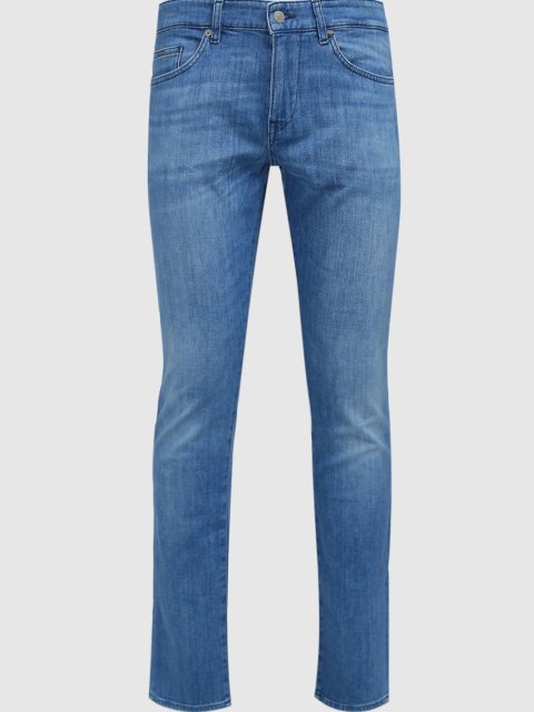 Бирюзовые джинсы BOSS: фото - Invogue