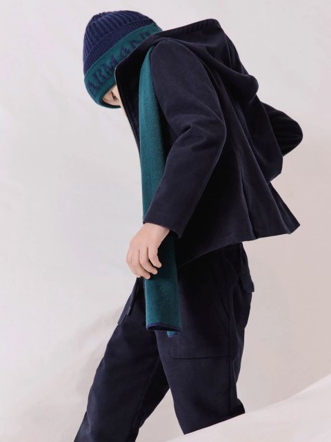 Синие джоггеры EMPORIO ARMANI на кулиске: фото 3 - Invogue