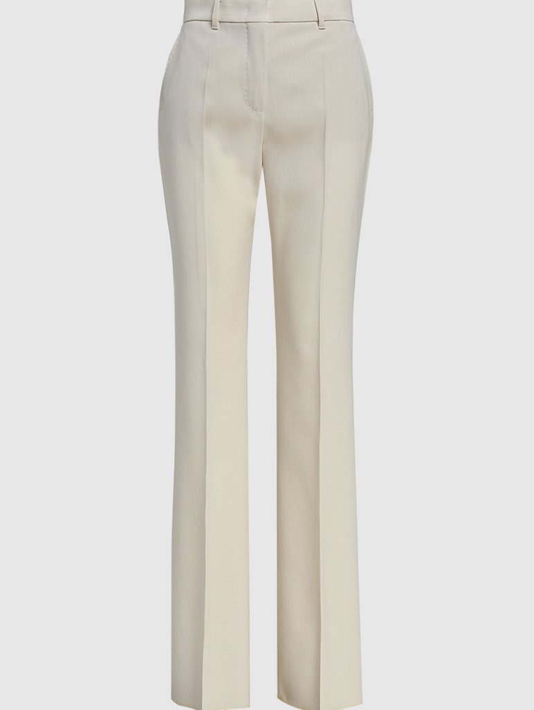 Молочные брюки MAX MARA: фото - Invogue