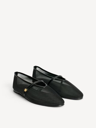Чорні балетки By Malene Birger з поліестеру із сітки: фото 2 - Invogue