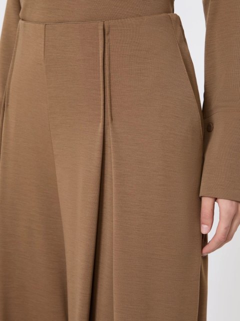 Коричневые брюки MAX MARA из шерстяного трикотажа: фото 4 - Invogue