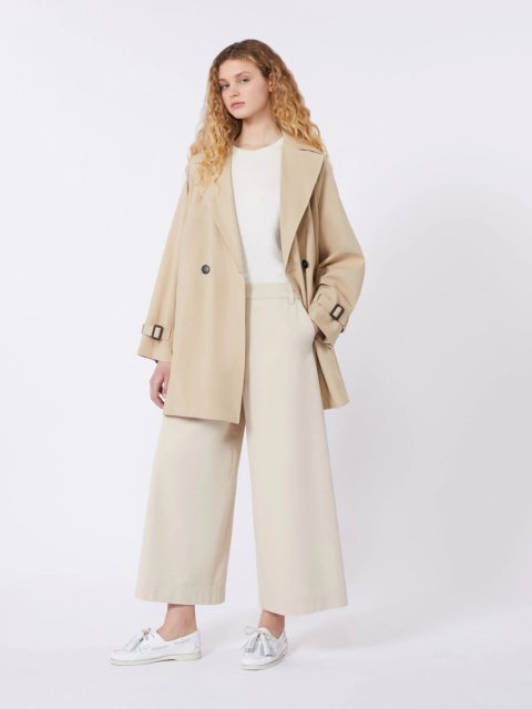 Бежевий плащ WEEKEND MAX MARA з водовідштовхувального полотна: фото 1 - Invogue