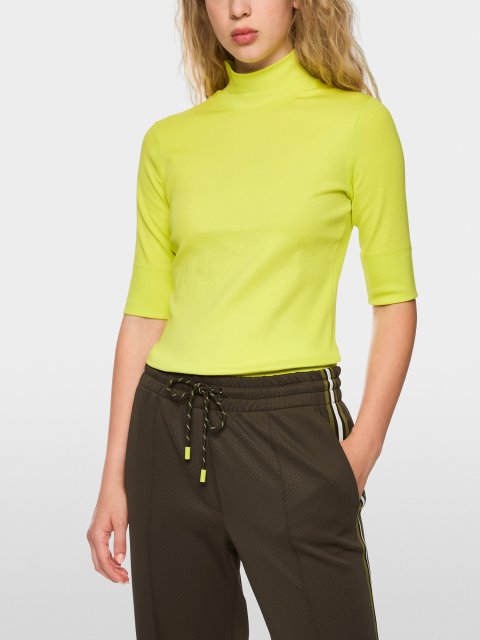 Желтая  футболка MARC CAIN из эластичного хлопка: фото 5 - Invogue