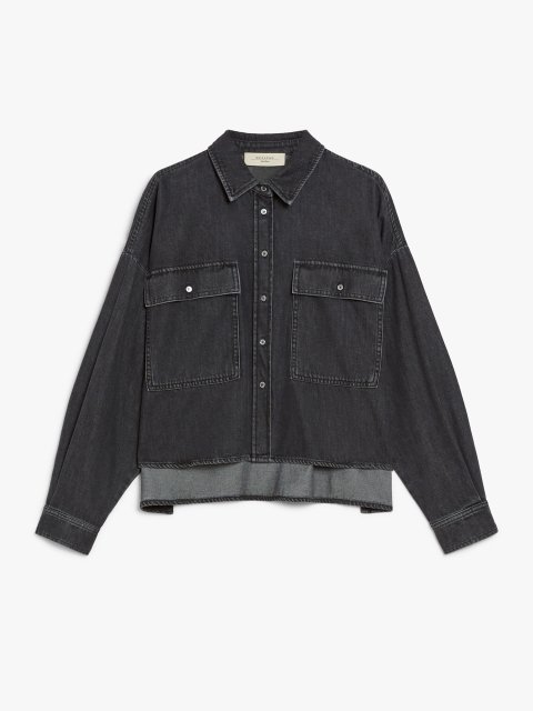 Чорна сорочка WEEKEND MAX MARA з деніму: фото - Invogue