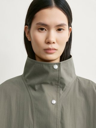 Куртка цвета хаки Toteme из хлопка и полиамида: фото 6 - Invogue