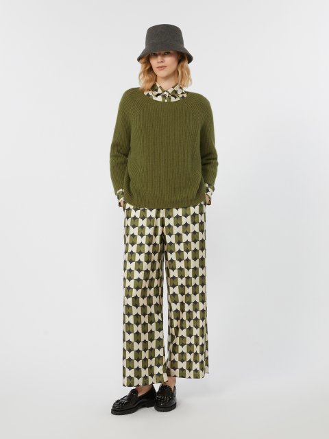 Брюки з принтом WEEKEND MAX MARA шовкові: фото 1 - Invogue