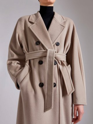Кремове пальто MAX MARA з вовни та кашеміру: фото 3 - Invogue