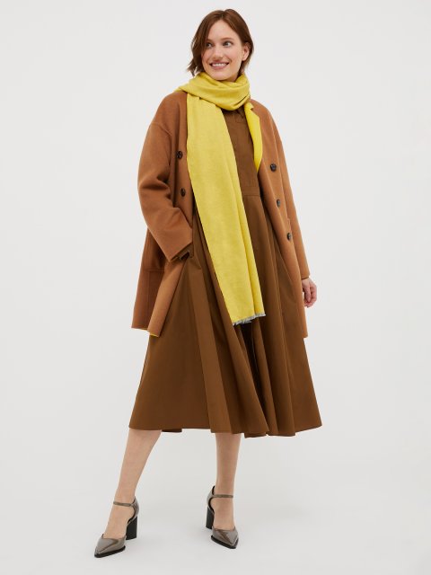 Коричневое платье-рубашка Max&Co миди: фото 4 - Invogue