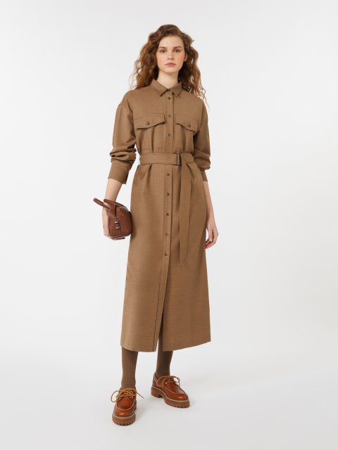 Коричнева сукня WEEKEND MAX MARA з вовни: фото 1 - Invogue
