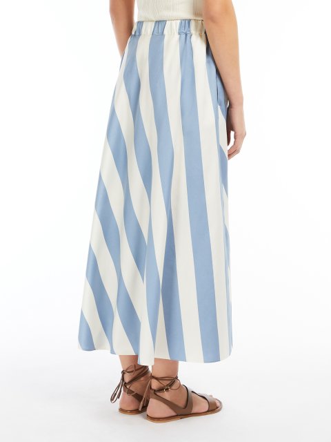 Юбка в полоску Weekend Max Mara из хлопка и шелка: фото 3 - Invogue