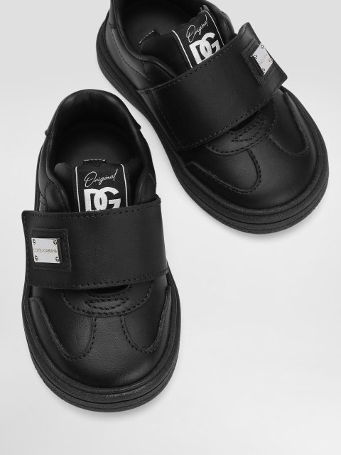 Чорні кеди DOLCE&GABBANA KIDS зі шкіри: фото 3 - Invogue